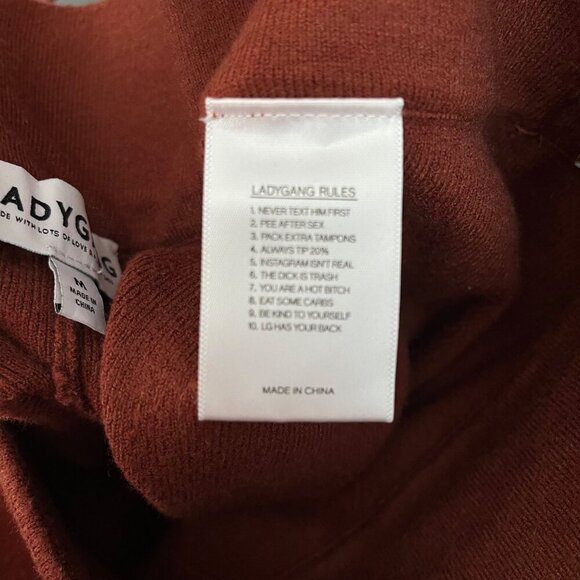 Ladygang Women's Wide-Leg Rust Pants Medium - Picture 6 of 9